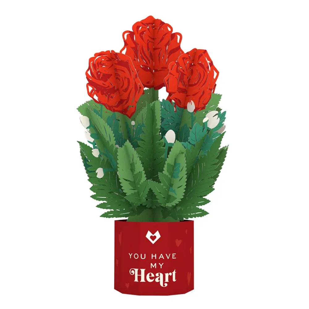 Lovepop Pop-Up Bouquets|Anniversary|You Have My Heart Card with Mini Bouquet