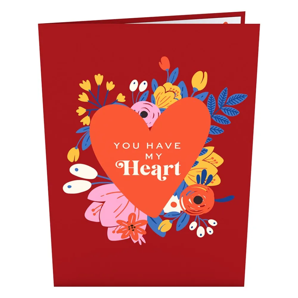 Lovepop Pop-Up Bouquets|Anniversary|You Have My Heart Card with Mini Bouquet