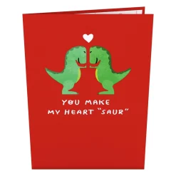Lovepop Greeting Cards|Valentine'S Day 2/14|You Make My Heart 'Saur' Pop-Up Card