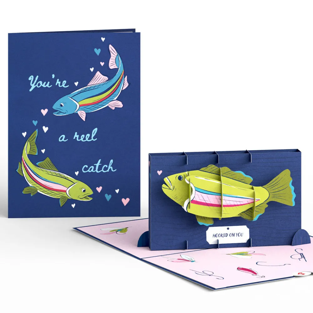 Lovepop Greeting Cards|Valentine'S Day 2/14|You’re a Reel Catch Fish Pop-Up Card