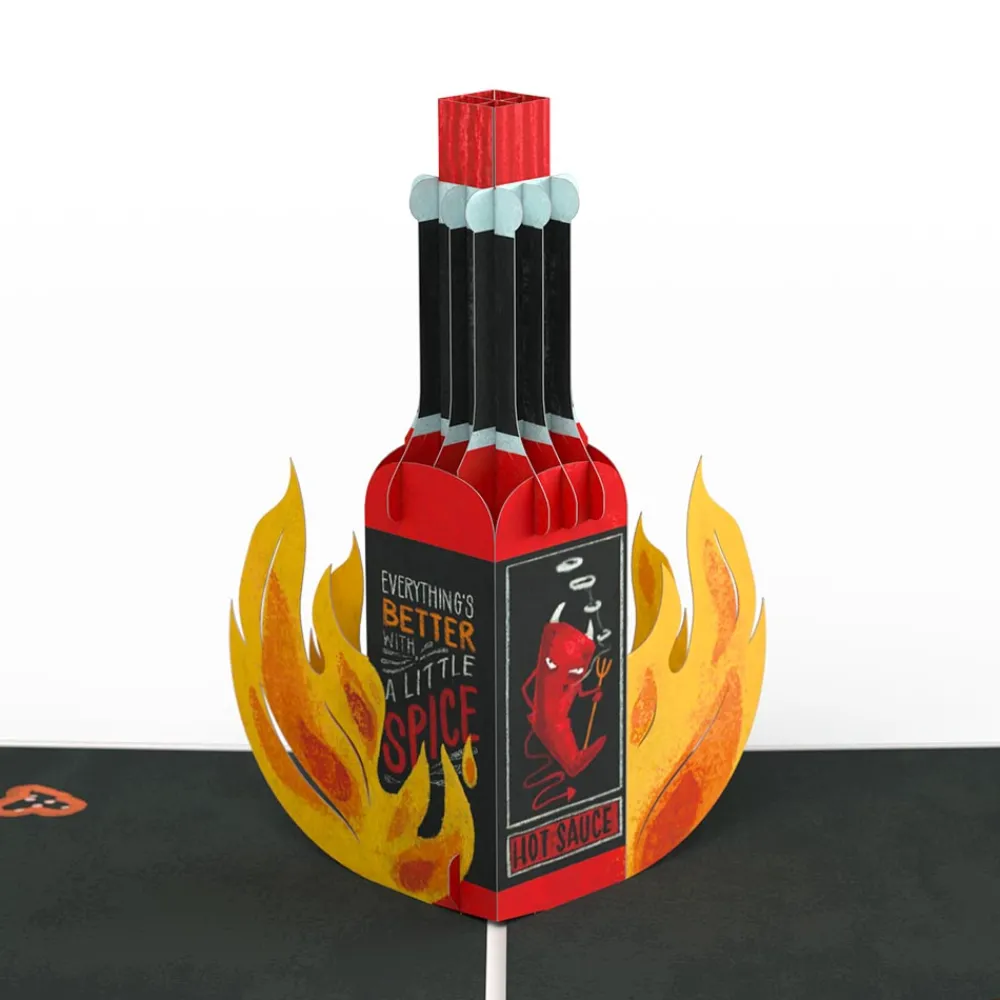 Lovepop Birthday|Him|You’re So Hot - Hot Sauce Birthday Pop-Up Card and Sentiment Set for Husband